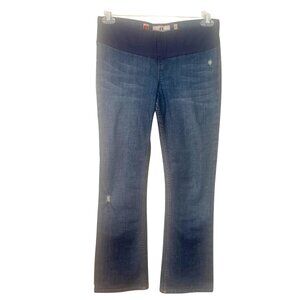 Juicy Couture Jeans Women Maternity Bootcut Distressed Denim Stretch Waistband S